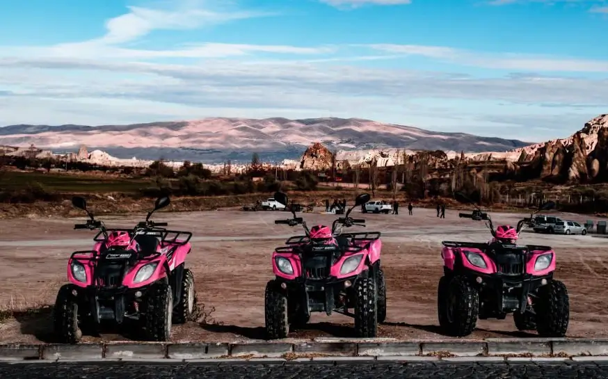 3 Electric ATVs are standing on the ground
